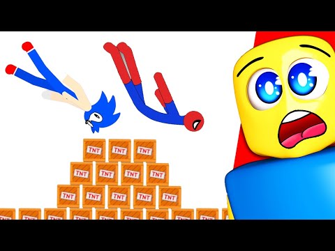 The FUNNIEST Spiderman VS Sonic Obstacle Ragdolls