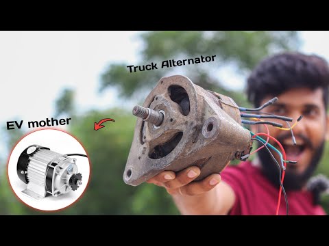 Truck Alternator convert to Powerful EV Motor | How to make Electric bike motor at home