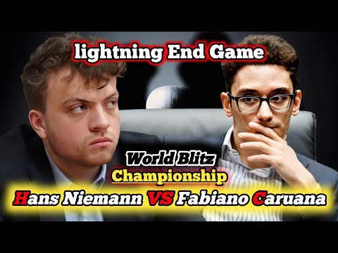 Hans Niemann vs Fabiano Caruana | World Blitz Championship | lightning endgame