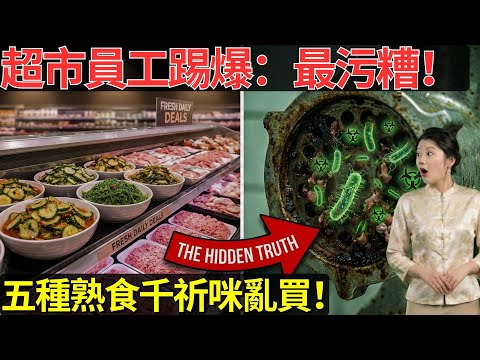 超市員工爆料:自己從來唔買呢5種食物,最污糟嘅5種菜!😰 涼拌菜、絞肉上榜!教你幾招一眼識穿「細菌溫床」|食物安全|廣東話【養生廚房 - 阿4】 #涼拌菜 #絞肉 #散裝丸