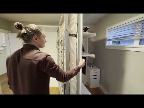 Rotating Murphy Bed Office with Shelves and Desk | Expand Furniture