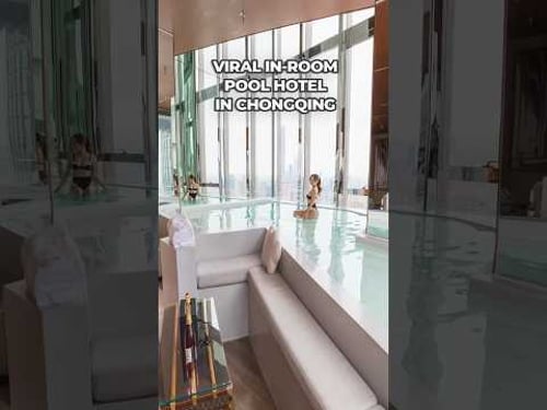 VIRAL in-room pool hotel in Chongqing, super affordable! #chongqing #instagrammablehotels #china
