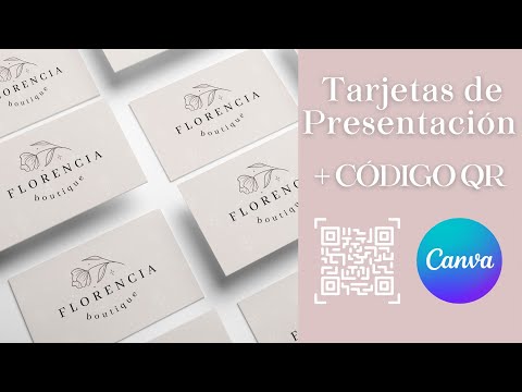 CÓMO hacer TARJETAS DE PRESENTACIÓN en Canva + CÓDIGO QR💫