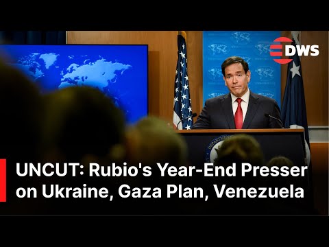 FULL PRESSER: Rubio's Strong Year-End Briefing on Ukraine, Gaza, EU, Venezuela & US Strategy | AC1E