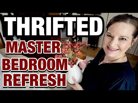 SPRING/SUMMER 2025 DIY & THRIFTED MASTER BEDROOM REFRESH • DECORATING WITH 90% THRIFT STORE FINDS
