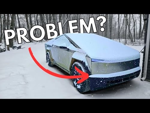 First Look at Tesla Cybertruck Snow Experience