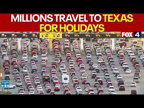 Traffic backs up near DFW Airport as travelers head out