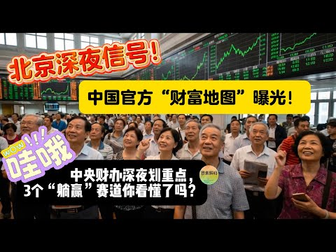北京深夜信号!中国官方“财富地图”曝光!中央财办深夜划重点,3个“躺赢”赛道你看懂了吗?
