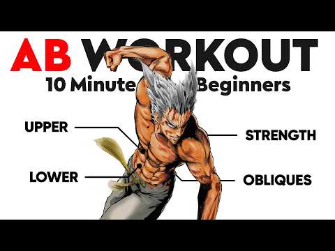 Beginner's 10 Minute Anime Abs Workout (At Home No Weights)