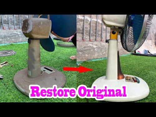 Restore original old and rusty table fan 🛠Table fan repair 🛠 restore electric fan