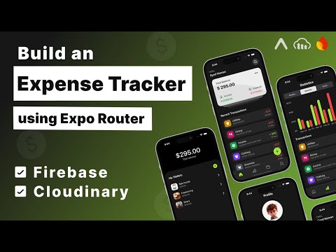 🔴 Build an Expense Tracker App with Expo Router | Firebase | React Native Tutorial for Beginners