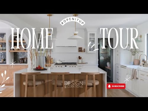 Organic Modern Home Tour | Kitchen, Living, Powder & Laundry Reveal