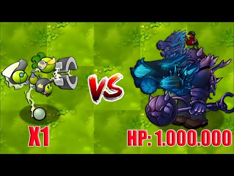 PVZ Fusion 2.5 Challenge - 1 All Fusion Plants VS Obsidian Gargantuar HP: 1.000.000 - Who Will Win?