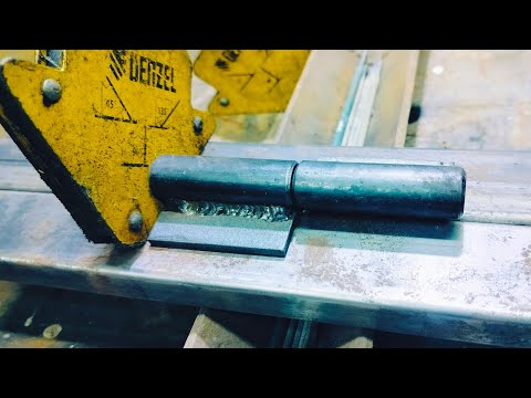 Как правильно приварить петли на ворота ,самый простой способ