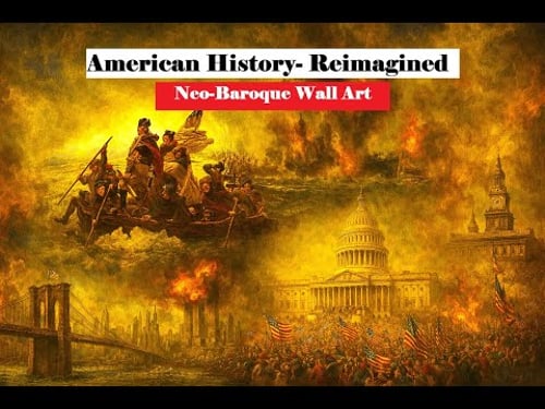 Neo-Baroque American History Wall Art | Dramatic Patriotic Canvas