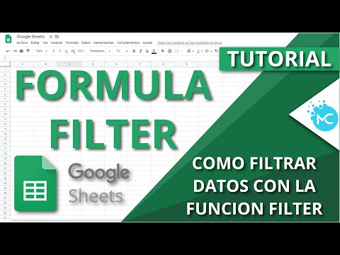 Google Sheets Tutorial En Español - Funcion Filter (Filtro) - Filtar Datos con la Formula Filter