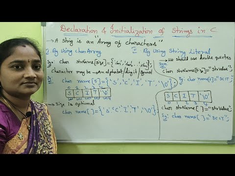 C Language ||Strings in C ||Part-2:Declaration and Initialization of Strings ||Telugu Scit Tutorial