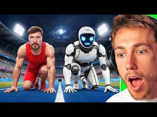 Miniminter Reacts to World's Fastest Man Vs Robot!