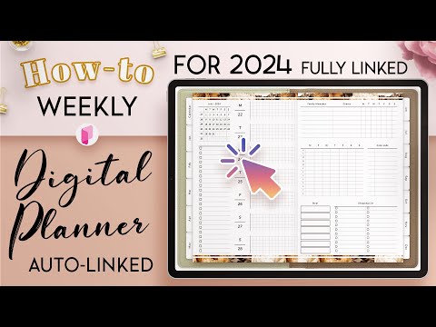How to create a Weekly Digital Planner for 2024 - Fully Linked - Automatic Hyperlinks