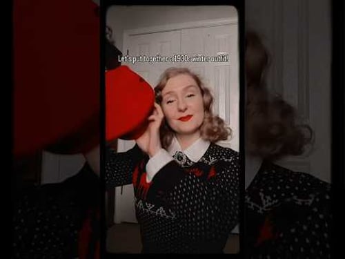 βοΈLet's put together a 1930s winter outfit βοΈ #shorts