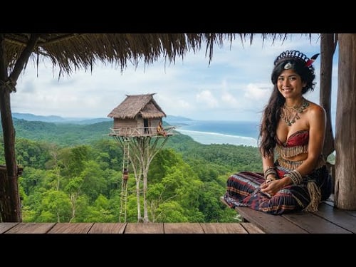 Papua Tribe Living in Jungle Treehouses: Korowai