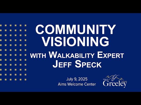 Community Visioning Event with Walkability Expert Jeff Speck