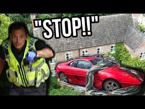 Abandoned Mansion With A FERRARI Left - Caught By Police!!