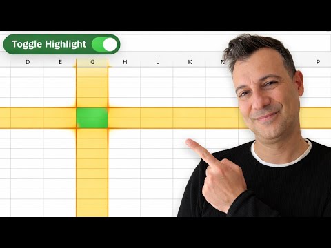 How to Highlight Active Row and Column in Excel (Auto Crosshair Effect!)