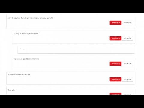Tutoriel PHP : Commentaires imbriqués
