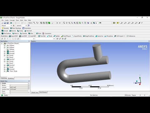 How to design a Pipe in ANSYS DesignModeler for Fluent Simulation | Tutorial 1