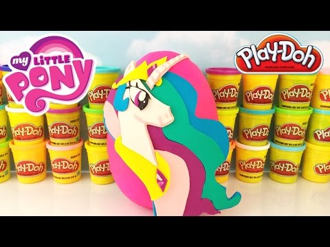 MY LITTLE PONY MLP Giant CELESTIA Play-Doh Surprise Egg