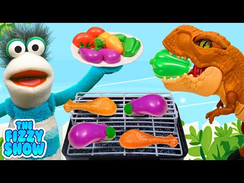 Fizzy and Phoebe Go Summer Camping with Dino Rex | The Fizzy Show Videos
