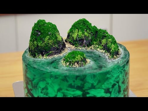 Chocolate Jelly Island Cake Recipe
