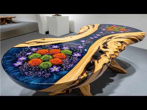 Craftsman Shares How To Make A Table With Flowers Rotten Wood // Vibrant Artwork Value To Your Home