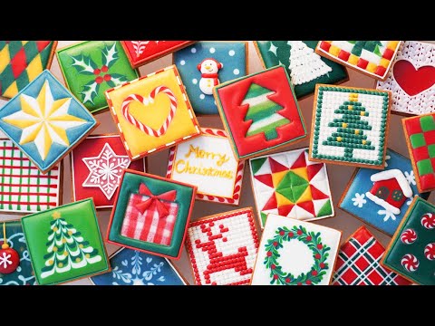 25 Ideas for Square Christmas Cookies | Satisfying Cookie Decorating with Royal Icing