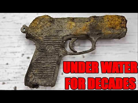Restoring 9mm RUGER THATS BEEN UNDERWATER FOR DECADES!!! Insanely Satisfying!!! With Shooting Test!!