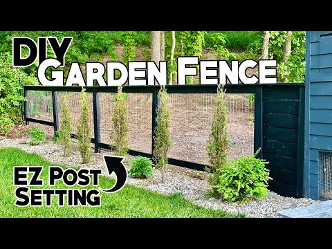 We Built a Garden Fence with Gate (No Digging)