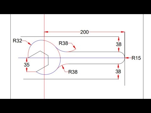 How to draw a spanner 🛠️ 🔧|| KNEC past paper question || Basic Engineering Drawing