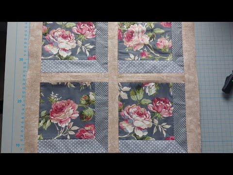3D patchwork block. Patchwork DIY. Quick and easy sewing.