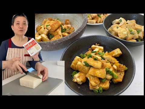 一块老豆腐 随手变出四种吃法 一个字秘诀 煎漂亮豆腐 厨艺立刻有信心 【田园时光美食】