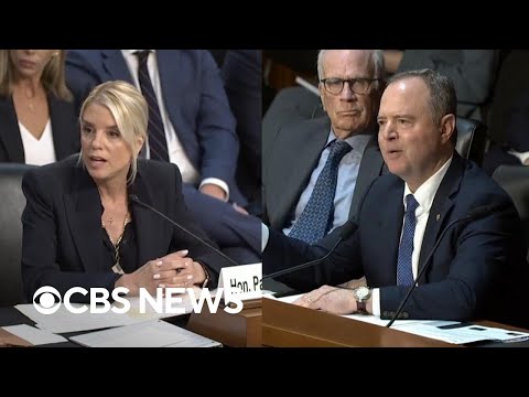 Watch: Bondi has heated back-and-forth with Schiff during questioning about Homan