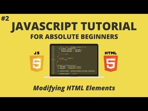 JavaScript for Beginners #2 - Modifying HTML Elements (getElementByID, innerHTML etc. )