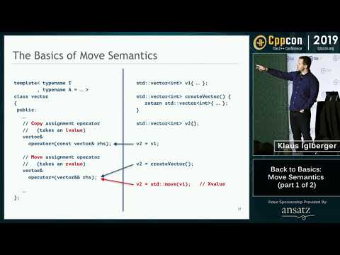 Back to Basics: Move Semantics (part 1 of 2) - Klaus Iglberger - CppCon 2019