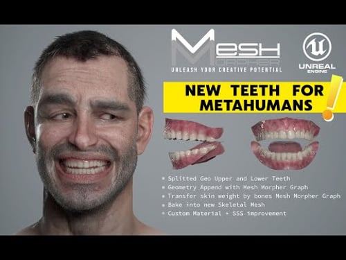 Custom Teeth & Shader for MetaHuman in Unreal Engine 5 | Vanilla vs Custom (Close-Up Comparison)