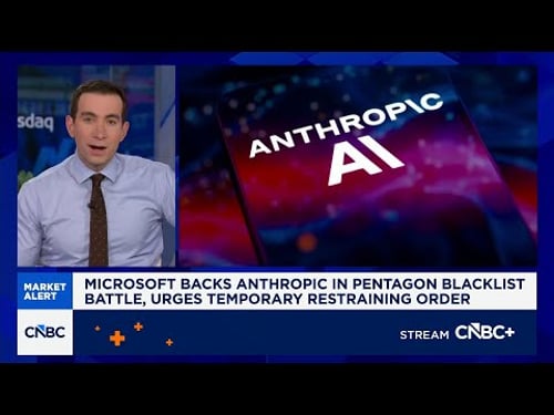 Microsoft backs Anthropic in Pentagon blacklist battle, urges temporary restraining order