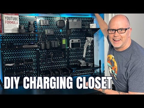 Gear Storage & Battery Charging Closet - for Content Creators