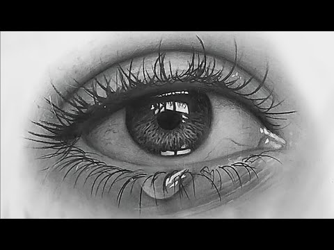 Eye Drawing: How To Draw a Realistic Eye | Crying Eye Drawing Tutorial