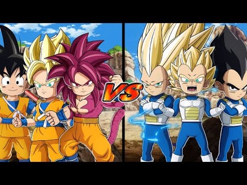 Goku Mini Forms VS Vegeta Mini Forms - Dragon Ball Sparking! Zero