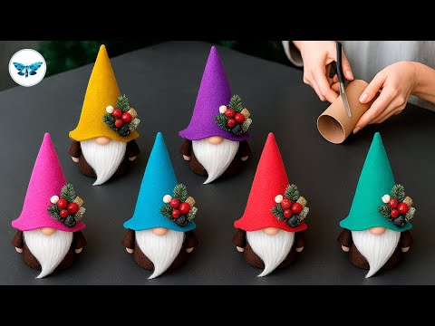 No Sewing!❄️20 Gnomes A Day For Gifts!🎅Adorable Toilet Roll Gnomes DIY🎄