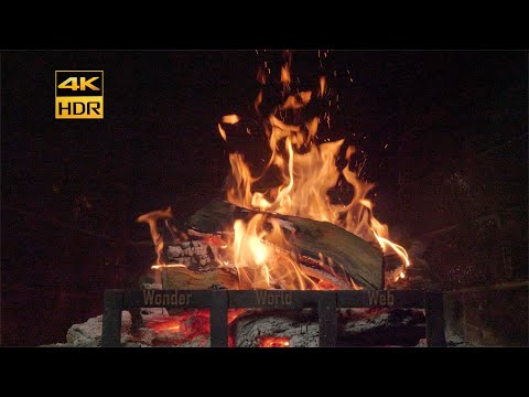 Real Wood Fireplace Burning Wood In Real Time With High Quality Sound And Visuals Relaxing 4K HDR